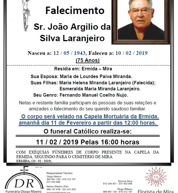 Sr. João Argilio da Silva Laranjeiro