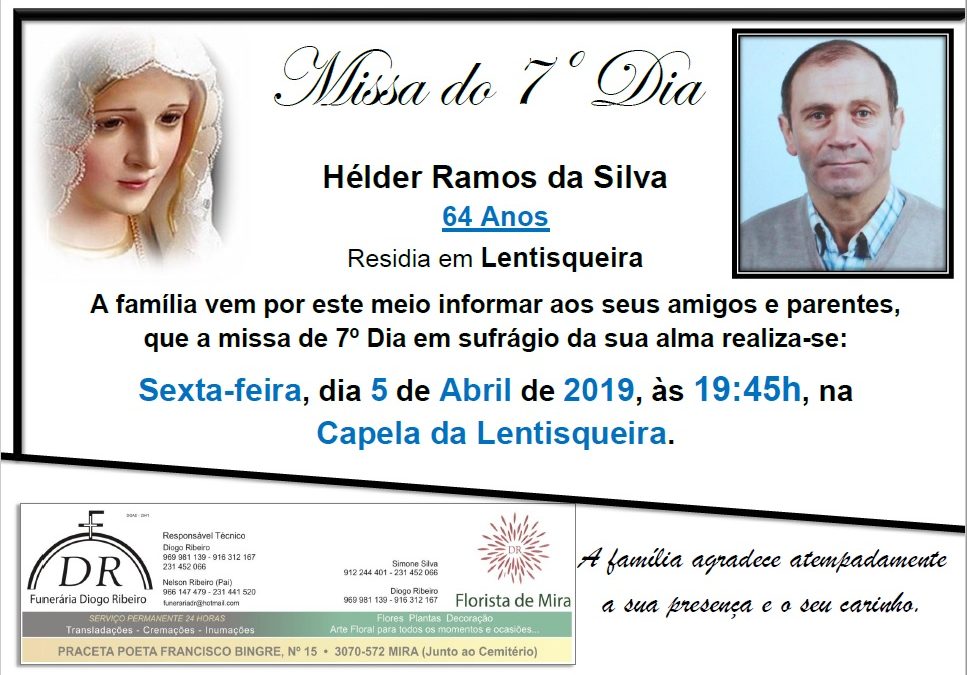 Missa 7º Dia Hélder Ramos da Silva