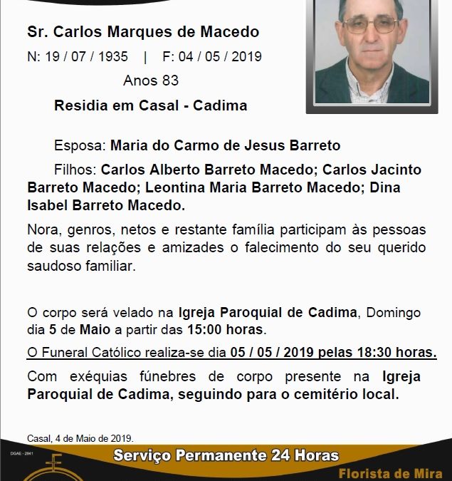 Sr. Carlos Marques de Macedo