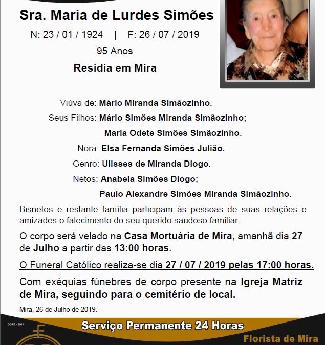 Sra. Maria de Lurdes Simões
