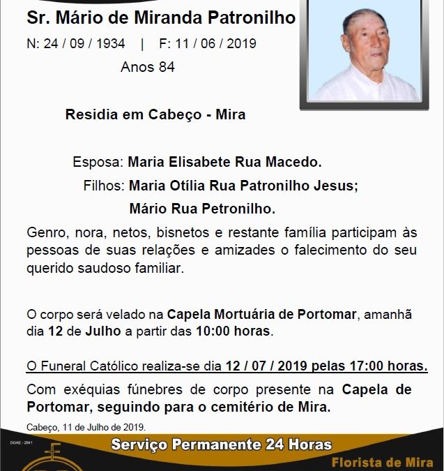 Sr. Mário de Miranda Patronilho