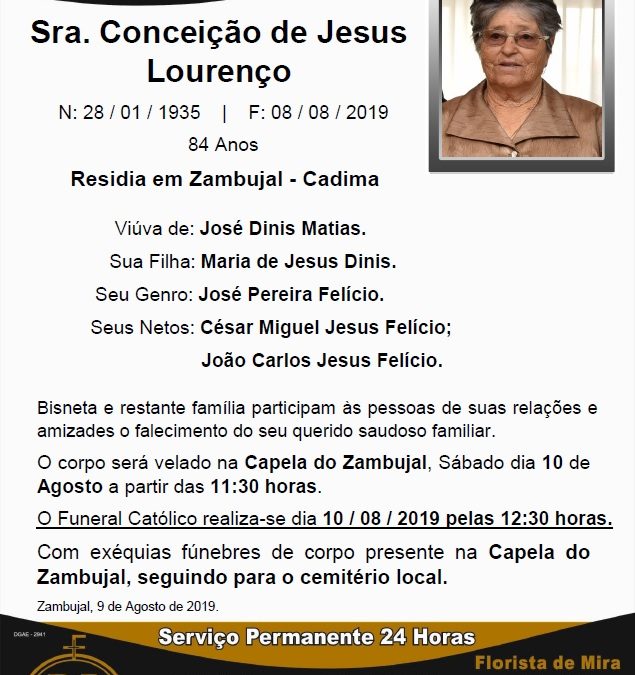 Sra. Conceição de Jesus Lourenço