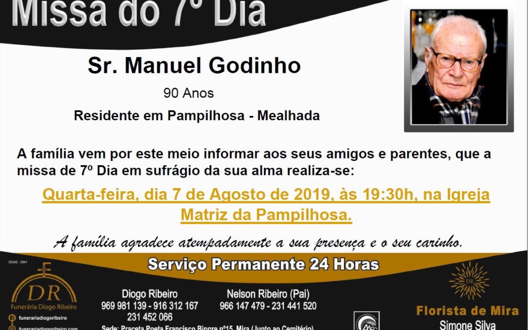 Missa 7º Dia Manuel Godinho