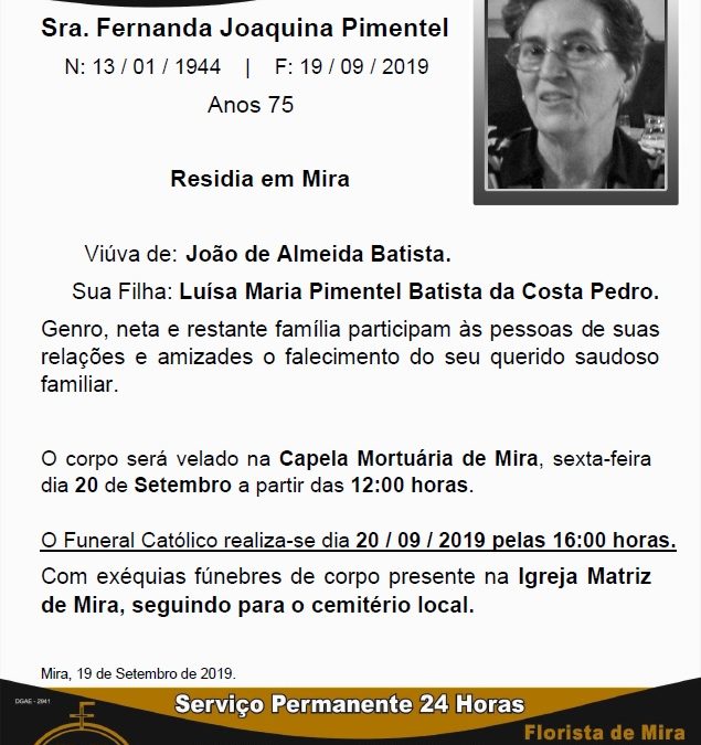 Sra. Fernanda Joaquina Pimentel