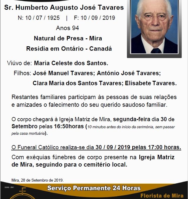 Sr. Humberto Augusto José Tavares