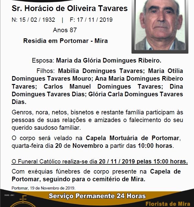 Sr. Horácio de Oliveira Tavares