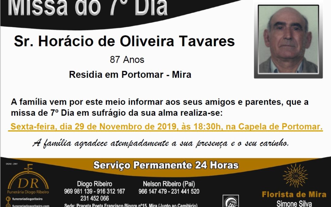 Missa 7º Dia Horácio de Oliveira Tavares