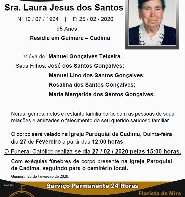Sra. Laura Jesus dos Santos