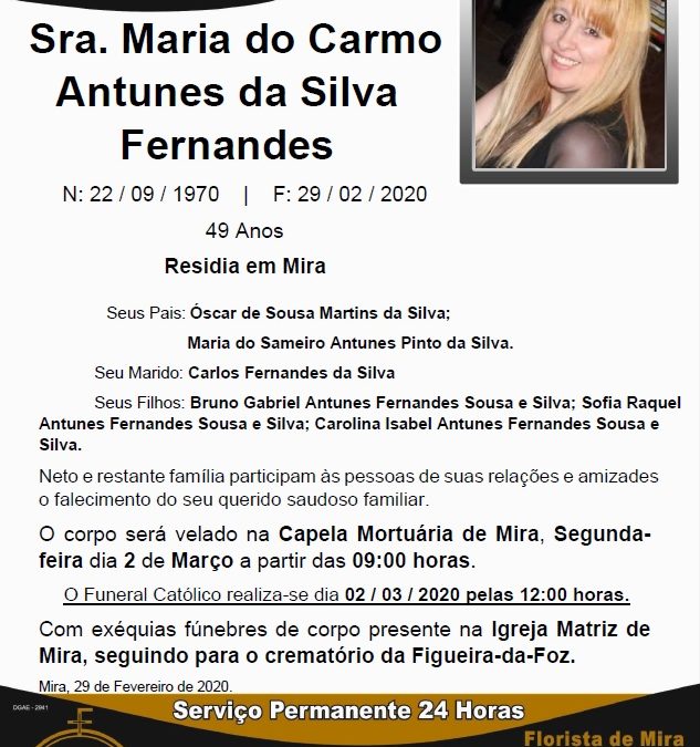 Sra. Maria do Carmo Antunes da Silva Fernandes