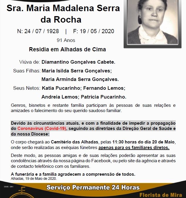 Sra. Maria Madalena Serra da Rocha