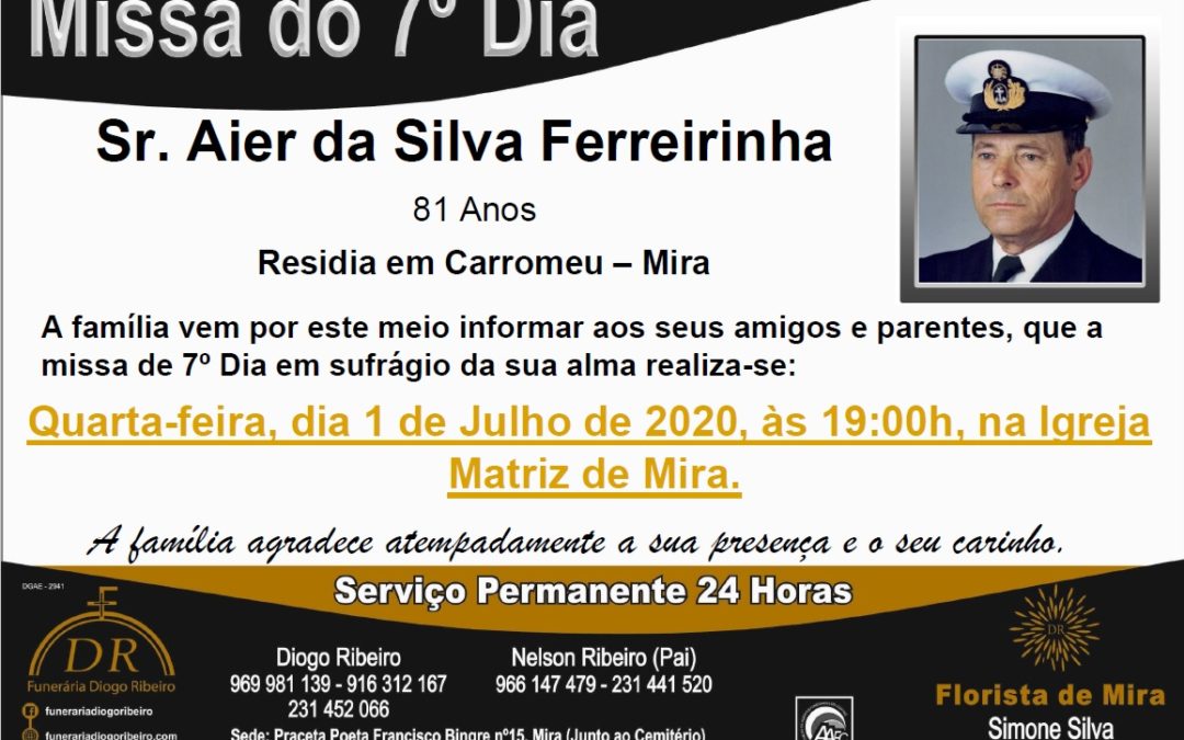 Missa 7º Dia Aier da Silva Ferreirinha