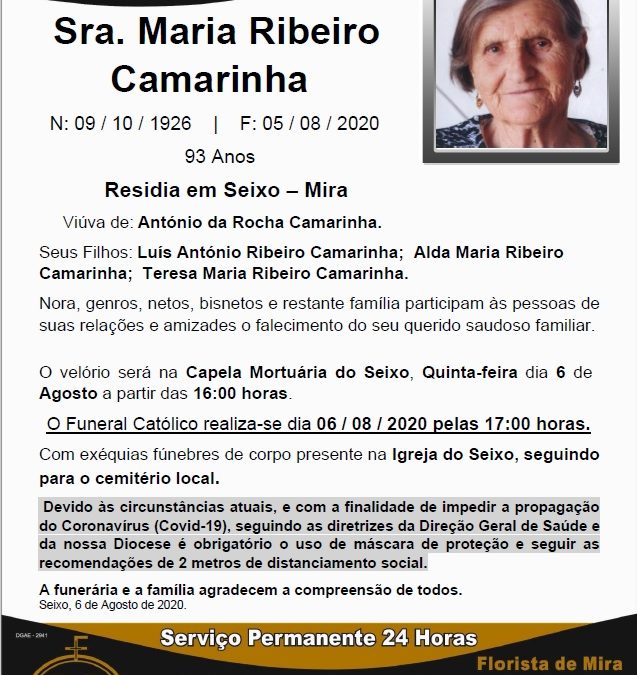 Sra. Maria Ribeiro Camarinha