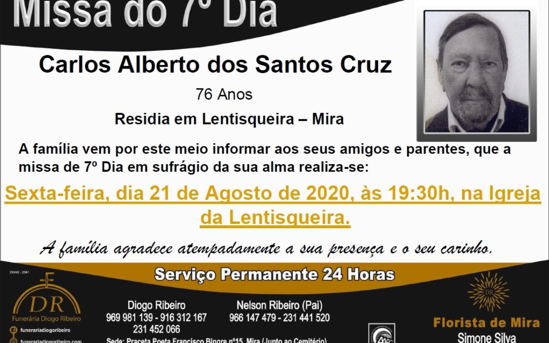 Missa 7º Dia Carlos Alberto dos Santos Cruz