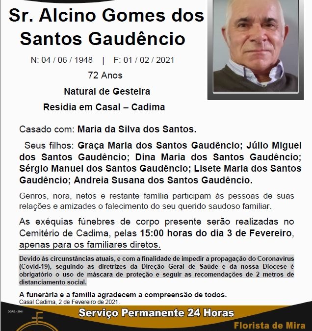 Sr. Alcino Gomes dos Santos Gaudêncio