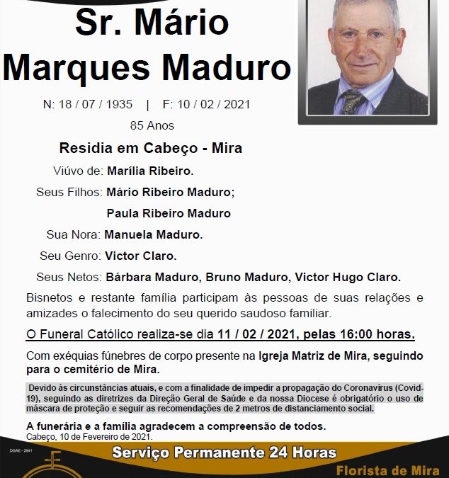Sr. Mário Marques Maduro