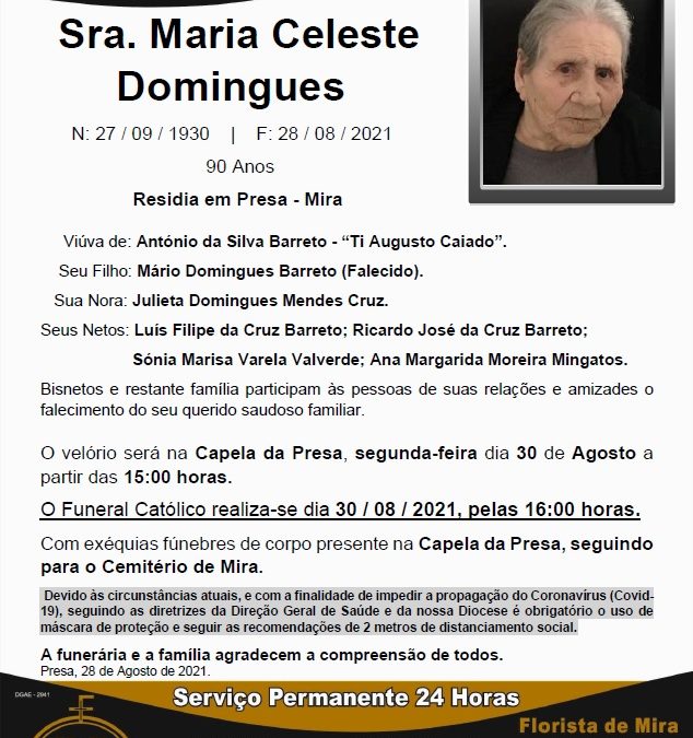 Sra. Maria Celeste Domingues