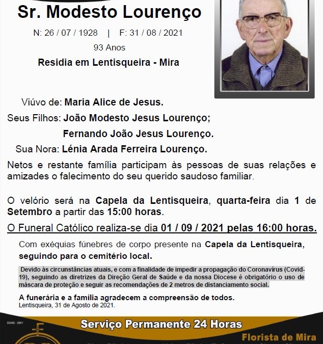 Sr. Modesto Lourenço
