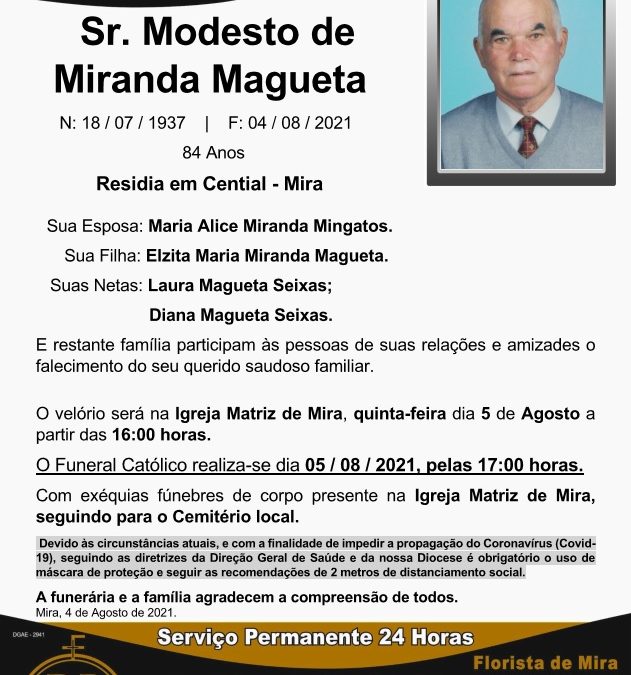 Sr. Modesto de Miranda Magueta