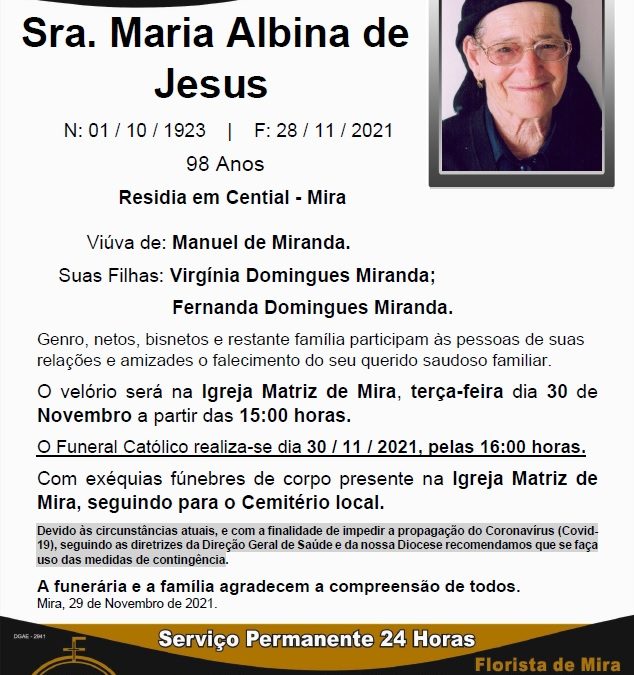 Sra. Maria Albina de Jesus