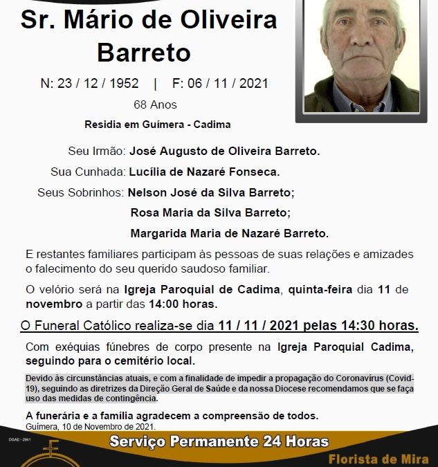 Sr. Mário de Oliveira Barreto
