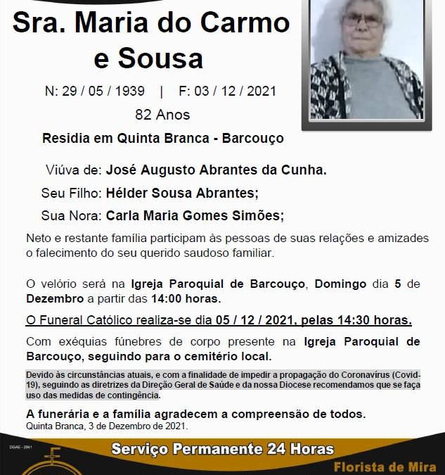 Sra. Maria do Carmo e Sousa