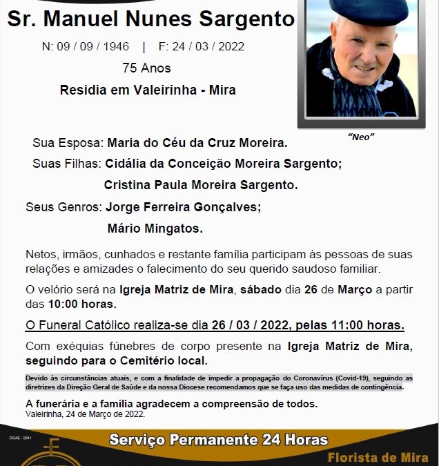 Sr. Manuel Nunes Sargento
