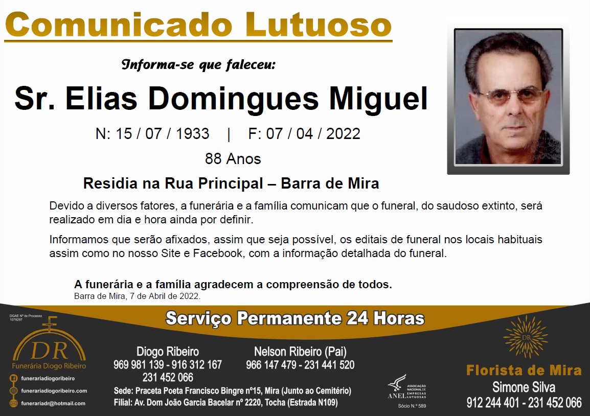 Sr. Elias Domingues Miguel
