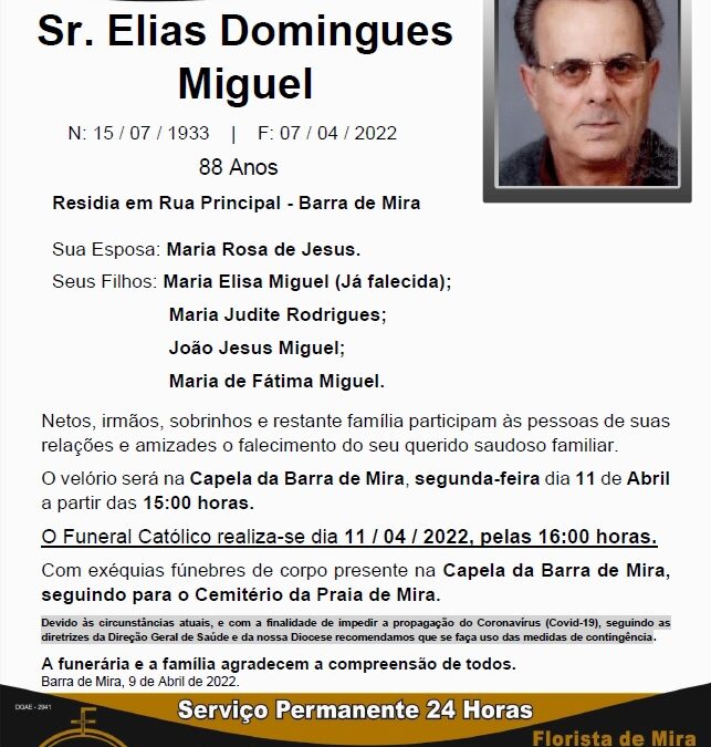 Sr. Elias Domingues Miguel