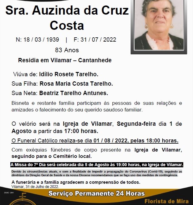 Sra. Auzinda da Cruz Costa