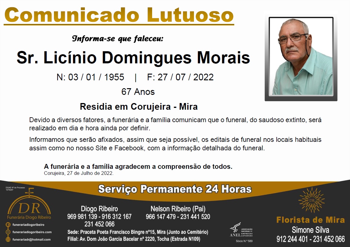 Sr. Licínio Domingues Morais
