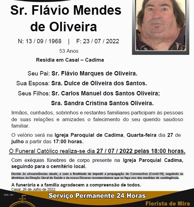 Sr. Flávio Mendes de Oliveira