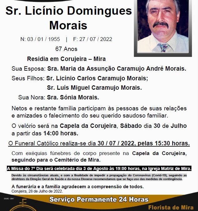 Sr. Licínio Domingues Morais