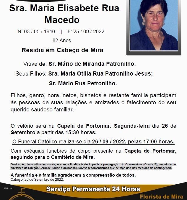 Sra. Maria Elisabete Rua Macedo
