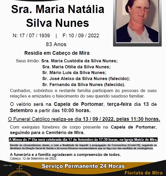 Sra. Maria Natália Silva Nunes