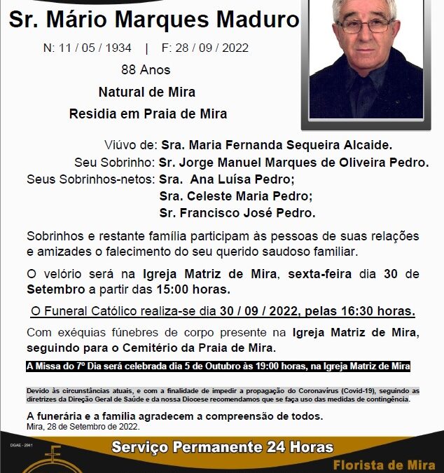 Sr. Mário Marques Maduro
