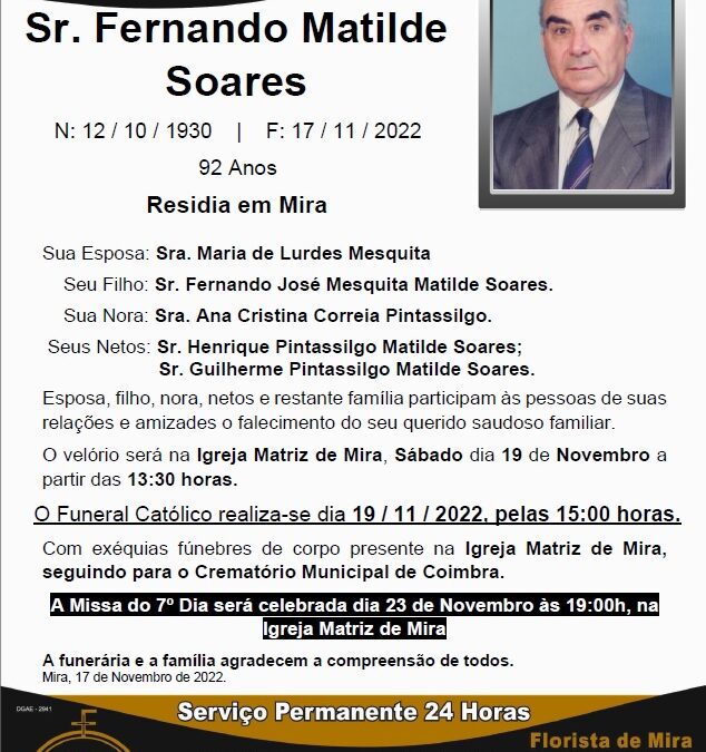 Sr. Fernando Matilde Soares