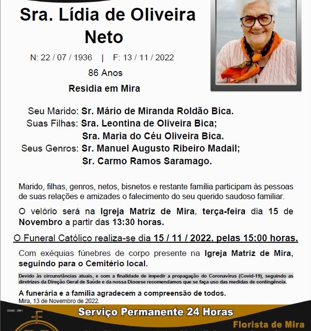 Sra. Lídia de Oliveira Neto