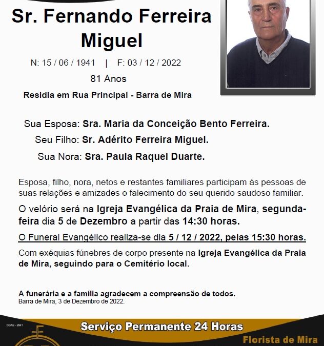 Sr. Fernando Ferreira Miguel