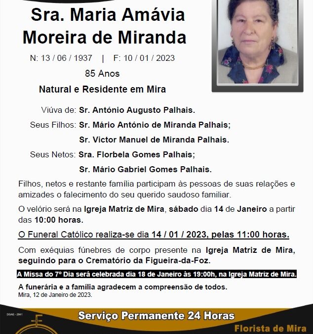 Sra. Maria Amávia Moreira de Miranda