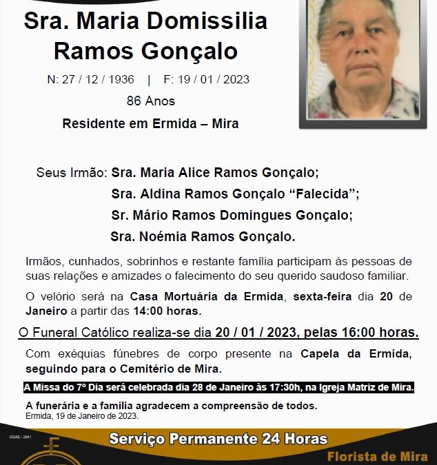 Sra. Maria Domissilia Ramos Gonçalo