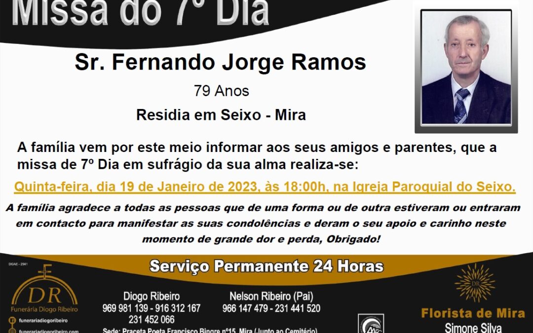Missa 7º Dia Fernando Jorge Ramos