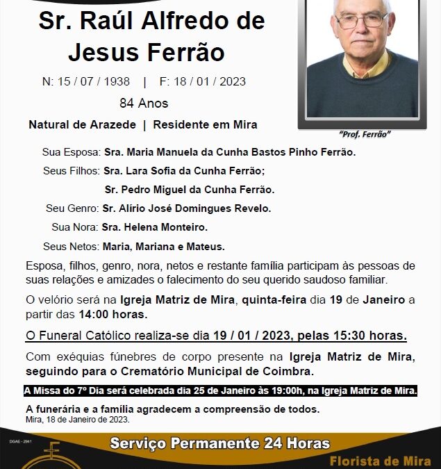 Sr. Raúl Alfredo de Jesus Ferrão