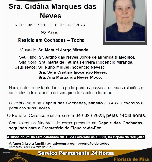 Sra. Cidália Marques das Neves
