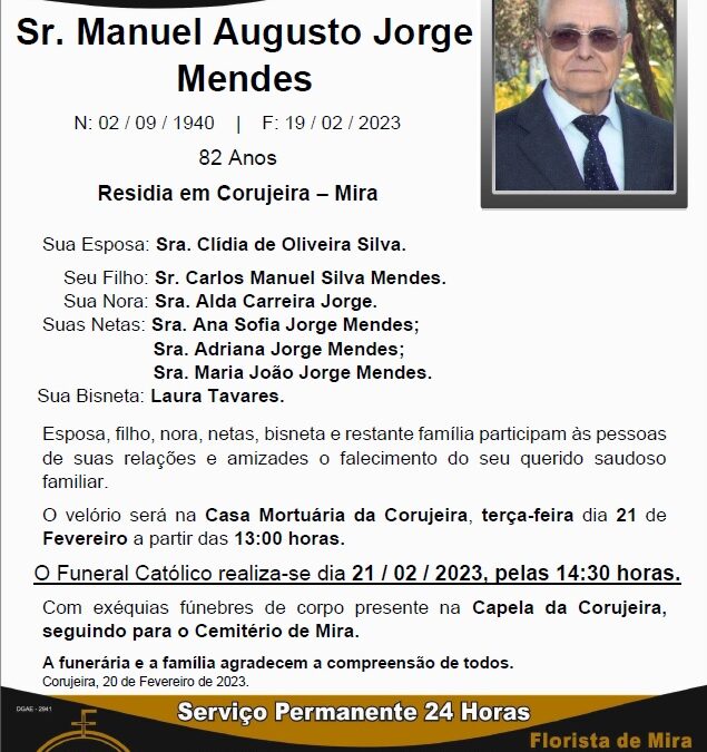 Sr. Manuel Augusto Jorge Mendes