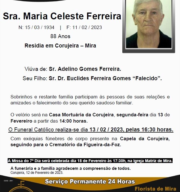 Sra. Maria Celeste Ferreira