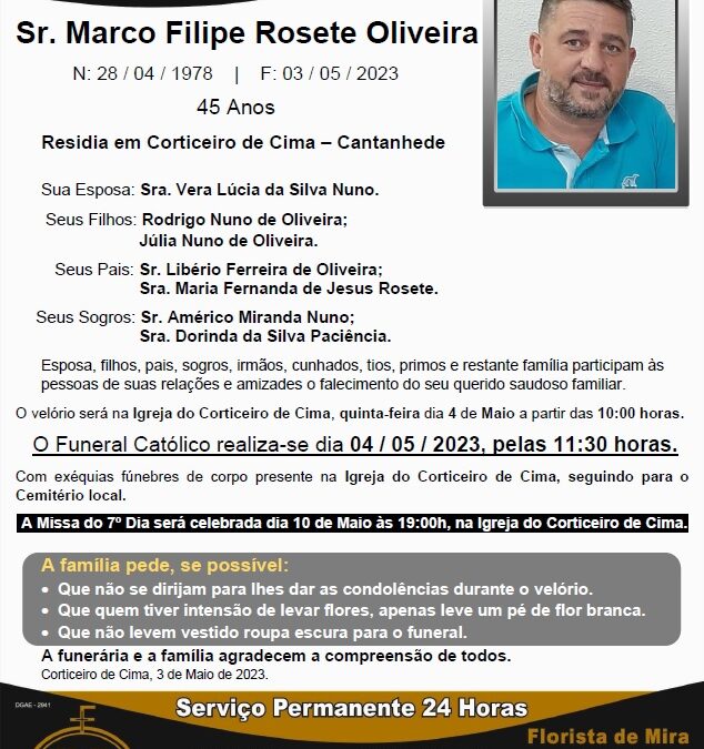 Sr. Marco Filipe Rosete Oliveira