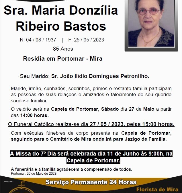 Sra. Maria Donzília Ribeiro Bastos