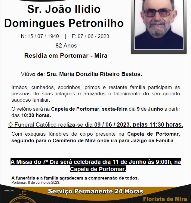 Sr. João Ilídio Domingues Petronilho