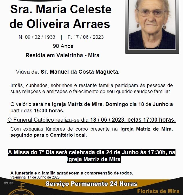 Sra. Maria Celeste de Oliveira Arraes