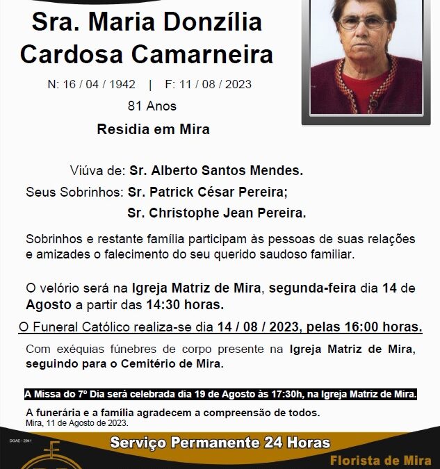Sra. Maria Donzília Cardosa Camarneira